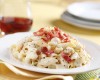 Mezze penne al Taleggio, porri e bresaola croccante