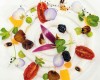 Giardino di ricotta con frutti tropicali
