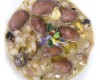 Zuppetta di orzo con fagioli borlotti biologici, cozze, nervetti di maiale e limone