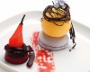Macaron con bavarese al bergamotto e pera confettata