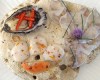 Il trittico di crudità su pietra marina ghiacciata