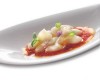 Gnocchetti liquidi di patate,  lardo nostrano e passatina di pomodoro